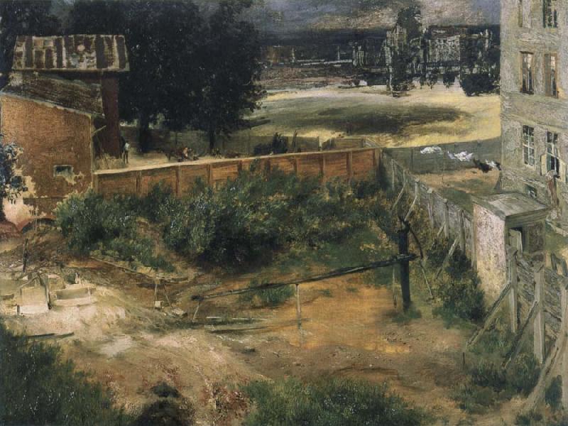 Adolph von Menzel Rear Counryard and House
